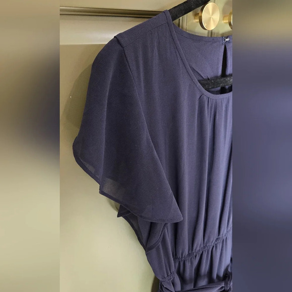 Nwt Ann Taylor Midi Length navy blue dress - Picture 5 of 6